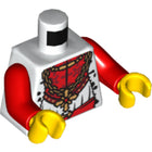 LEGO® los onderdeel Lijf met Motief Wit 973pb0959c01