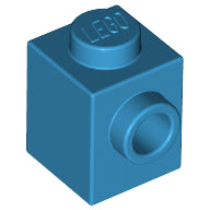 Plaatje in Gallery viewer laden, LEGO® los onderdeel Steen Aangepast Donker Azuurblauw 87087