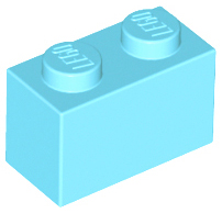 Plaatje in Gallery viewer laden, LEGO® los onderdeel Steen in kleur Medium Azuurblauw 3004