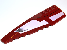 Plaatje in Gallery viewer laden, LEGO® los onderdeel Wig met Motief Donkerrood 42061pb22