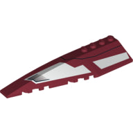 LEGO® los onderdeel Wig met Motief Donkerrood 42061pb22