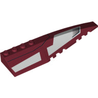 Plaatje in Gallery viewer laden, LEGO® los onderdeel Wig met Motief Donkerrood 42060pb22