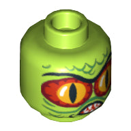 Plaatje in Gallery viewer laden, LEGO® los onderdeel Hoofd in kleur Limoen 3626bpb0774