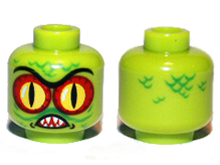 Plaatje in Gallery viewer laden, LEGO® los onderdeel Hoofd in kleur Limoen 3626bpb0774