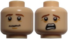 Plaatje in Gallery viewer laden, LEGO® los onderdeel Hoofd in kleur Lichte Noga 3626pb0732