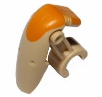 LEGO® los onderdeel Hoofd Aangepast Geelbruin 30378ps1