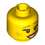 Plaatje in Gallery viewer laden, LEGO® los onderdeel Hoofd in kleur Geel 3626pb0775