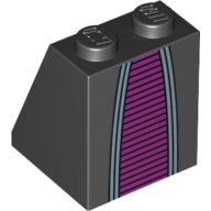 Plaatje in Gallery viewer laden, LEGO® los onderdeel Dakpan met Motief Zwart 3678bpb053
