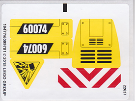 LEGO® stickervel set 60074-1 Bulldozer
