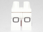 LEGO® los onderdeel Benen met Motief Wit 970c00pb0201