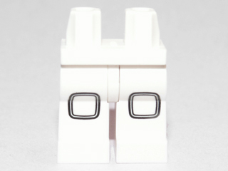 LEGO® los onderdeel Benen met Motief Wit 970c00pb0201