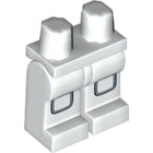 LEGO® los onderdeel Benen met Motief Wit 970c00pb0201