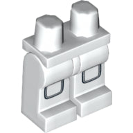 LEGO® los onderdeel Benen met Motief Wit 970c00pb0201