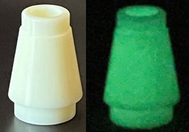 LEGO® los onderdeel Kegel in kleur Gloed In Donker Wit 4589b