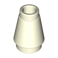 Plaatje in Gallery viewer laden, LEGO® los onderdeel Kegel in kleur Gloed In Donker Wit 4589b