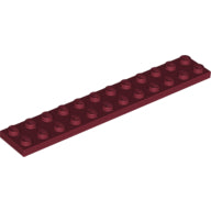 LEGO® los onderdeel Plaat Algemeen in kleur Donkerrood 2445
