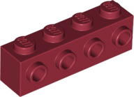 Plaatje in Gallery viewer laden, LEGO® los onderdeel Steen Aangepast Donkerrood 30414