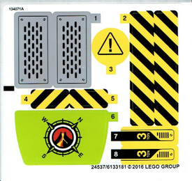 LEGO® stickervel set 60122-1 Volcano Crawler