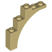 Plaatje in Gallery viewer laden, LEGO® los onderdeel Steen Boog in kleur Geelbruin 76768