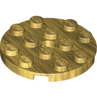 LEGO® los onderdeel Plaat Rond in kleur Parel Goud 60474