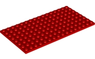 LEGO® los onderdeel Plaat Algemeen in kleur Rood 92438