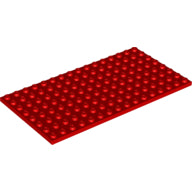 LEGO® los onderdeel Plaat Algemeen in kleur Rood 92438