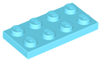 Plaatje in Gallery viewer laden, LEGO® los onderdeel Plaat Algemeen Medium Azuurblauw 3020