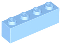 LEGO® los onderdeel Steen in kleur Helder Lichtblauw 3010