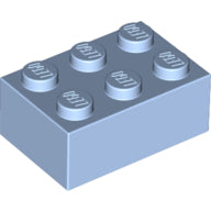 LEGO® los onderdeel Steen in kleur Helder Lichtblauw 3002
