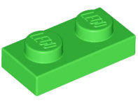 Plaatje in Gallery viewer laden, LEGO® los onderdeel Plaat Algemeen in kleur Fel Groen 3023