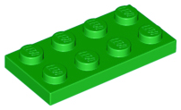 Plaatje in Gallery viewer laden, LEGO® los onderdeel Plaat Algemeen in kleur Fel Groen 3020