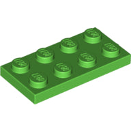 LEGO® los onderdeel Plaat Algemeen in kleur Fel Groen 3020