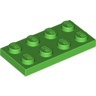 Plaatje in Gallery viewer laden, LEGO® los onderdeel Plaat Algemeen in kleur Fel Groen 3020