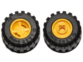 LEGO® los onderdeel Samengesteld Wiel in kleur Geel 6014bc05