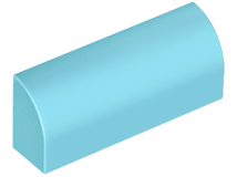 LEGO® los onderdeel Dakpan Gebogen Medium Azuurblauw 6191