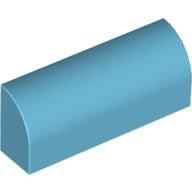 Plaatje in Gallery viewer laden, LEGO® los onderdeel Dakpan Gebogen Medium Azuurblauw 6191