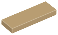 Plaatje in Gallery viewer laden, LEGO® los onderdeel Tegel Algemeen Donker Geelbruin 63864