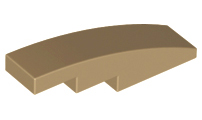 LEGO® los onderdeel Dakpan Gebogen Donker Geelbruin 61678