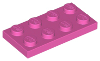 Plaatje in Gallery viewer laden, LEGO® los onderdeel Plaat Algemeen in kleur Donker Roze 3020