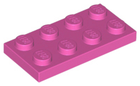 LEGO® los onderdeel Plaat Algemeen in kleur Donker Roze 3020