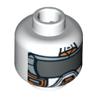 LEGO® los onderdeel Hoofd in kleur Wit 3626pb0859