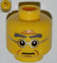 Plaatje in Gallery viewer laden, LEGO® los onderdeel Hoofd in kleur Geel 3626bpb0839