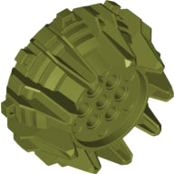 LEGO® los onderdeel Wiel in kleur Olijfgroen 64712