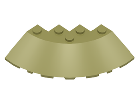 LEGO® los onderdeel Steen Rond in kleur Olijfgroen 95188