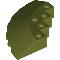 LEGO® los onderdeel Steen Rond in kleur Olijfgroen 95188