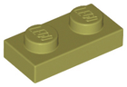 LEGO® los onderdeel Plaat Algemeen in kleur Olijfgroen 3023