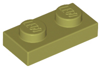 LEGO® los onderdeel Plaat Algemeen in kleur Olijfgroen 3023