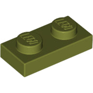 Plaatje in Gallery viewer laden, LEGO® los onderdeel Plaat Algemeen in kleur Olijfgroen 3023