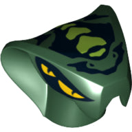 LEGO® los onderdeel Hoofd Aangepast Donkergroen 98150pb01