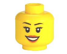 Plaatje in Gallery viewer laden, LEGO® los onderdeel Hoofd in kleur Geel 3626cpb0633